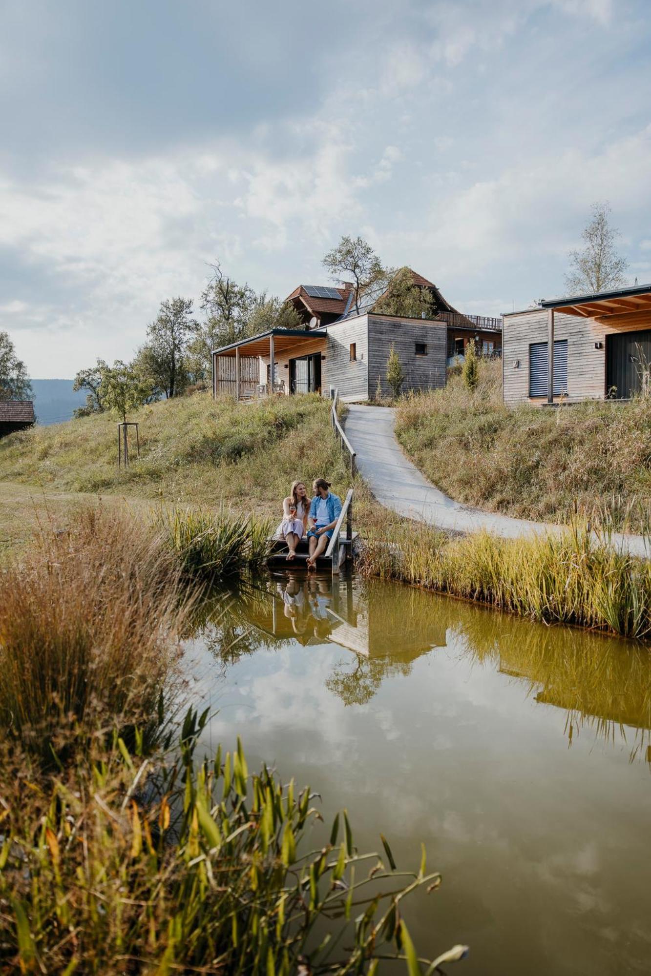 Wiesenquartier I Chalet I Adults Only Langenwang Bagian luar foto